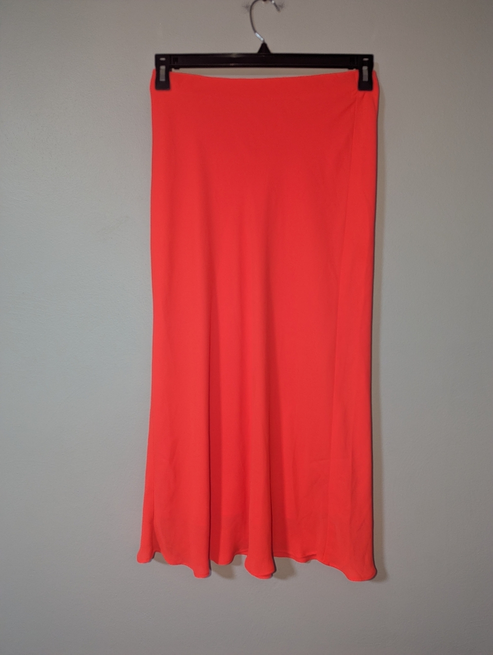 XS Banana Republic Bright Coral Midi Bias Slip Skirt